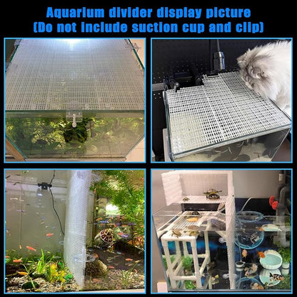 Plastic Egg Crate Grip Panel Fish Tank Divider Aquarium Divider Filter Bottom Fish Tank Isolation Board Egg Crate Tray (White, 12pcs 11.8X5.9 Inch with 0.15 Inch Hole)
