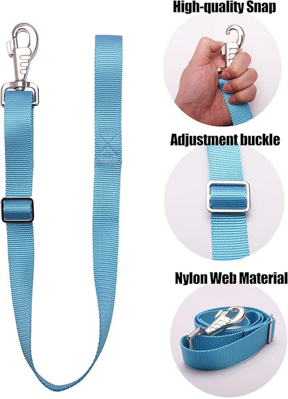 Adjustable Nylon Bucket Strap （3 Pack）- for Hay Nets, Water Buckets, Hanging Strap,Horse Outdoor Feeders,Heavy Duty Horse Water Feed, 30" (Hurricane Blue)