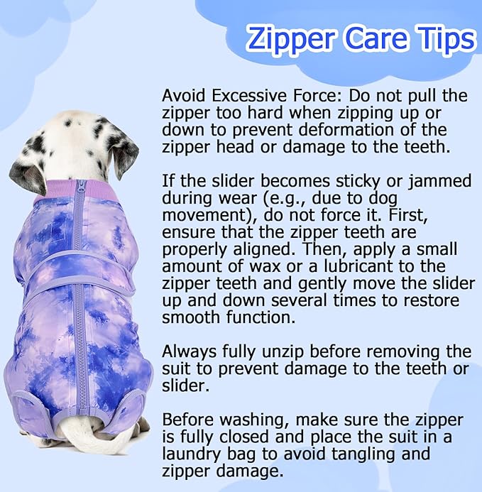 Lukovee Recovery Suit for Dogs, Zipper On Recovery Suit for Female Male Dog, Onesie Abdominal Wounds Cone E-Collar Alternative Prevent Licking Spay Recovery Suit (XL, 2TPU)
