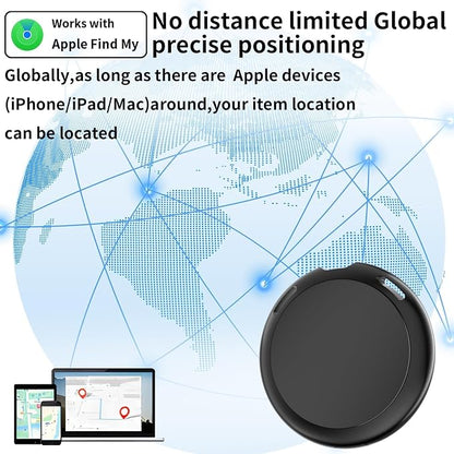 GPS Tracker for Vehicles No Subscription Works with Find My(iOS Only)Hidden | Magnetic Case Mini Car Locator Real-Time Global Tracking Device for Vehicles Motorcycles Waterproof Key Finder No Monthly Fee