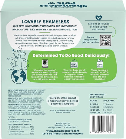 Shameless Pets Crunchy Dog Treats - Snack Mix Variety, 10oz - Healthy Dog Biscuits & Cookies Treats for Small, Medium, and Large Dogs - Made in The USA - Free from Corn & Soy