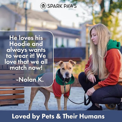 Spark Paws Dog Hoodie – Premium Dog Sweater for Small, Medium, and Large Dogs | Warm Outfits for French Bulldogs, Pitbull, Puppy, Winter Jacket Alternative - Ranger - S