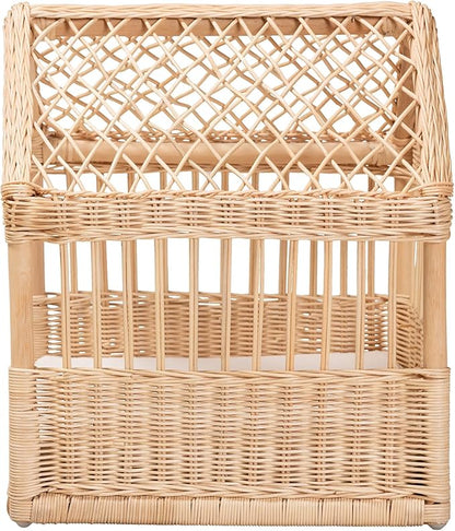 bali & pari Pieta Modern Bohemian Natural Rattan Pet Bed