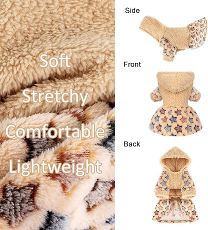 Dog Hoodie Sweater Winter Dog Clothes for Small Dogs Boy Girl Pet Sweater Dress for Dogs Cold Weather Coats Fall Puppy Sweatshirt Chihuahua Yorkie Cat Sweater Costumes