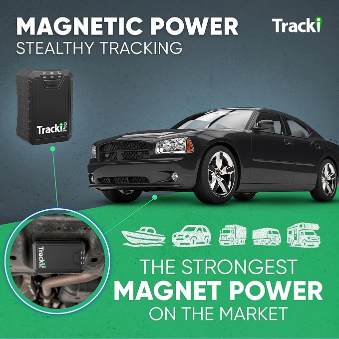 Tracki Pro GPS Tracker for Vehicles, Subscription Required, Cancel Anytime – Track Cars & Assets for Months – Hidden GPS Tracker for Car (Tracker + 2Y Subs.)