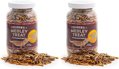 Fluker's Bearded Dragon Medley Treat Food,3.2-Ounce (72023),(Pack of 2)