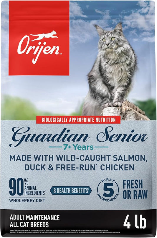 ORIJEN Guardian Senior Grain Free High Protein Premium Dry Cat Food 4lb Bag
