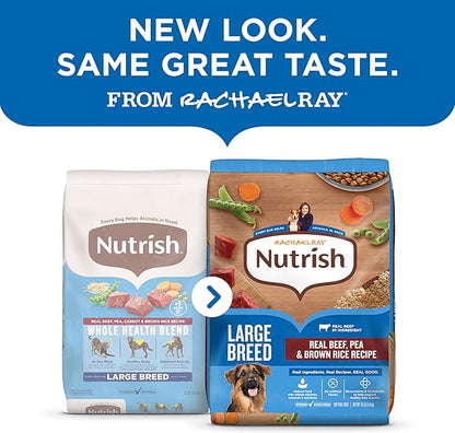 Nutrish Rachael Ray Dry Dog Food Large Breed Real Beef, Pea & Brown Rice Recipe, 30 lb. Bag
