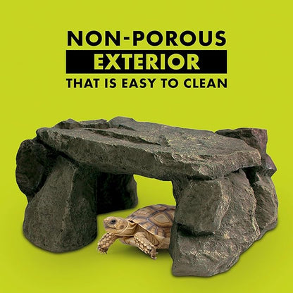 Zilla Shale Rock Den, Naturalistic Rock Décor, Perfect for Basking, Climbing, Hiding, Ideal for Aquatic or Terrestrial Reptile Habitats, Medium