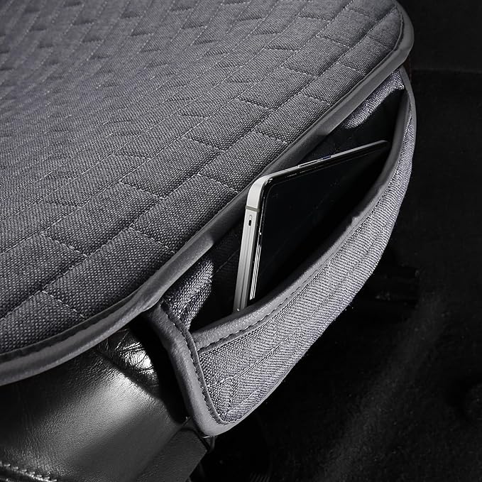 VarCozy Linen Car Seat Covers, Bottom Breathable Seat Covers for Cars for All Seasons with Non-Slip Protector, Universal Seat Covers for Cars, SUVs, Trucks