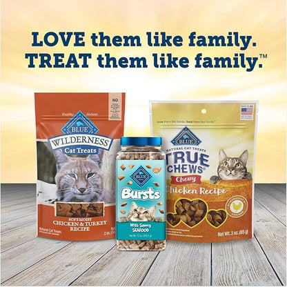 Blue Buffalo True Chews Natural Chewy Cat Treats, Made in the USA, Chicken Recipe, 3-oz Resealable Bag