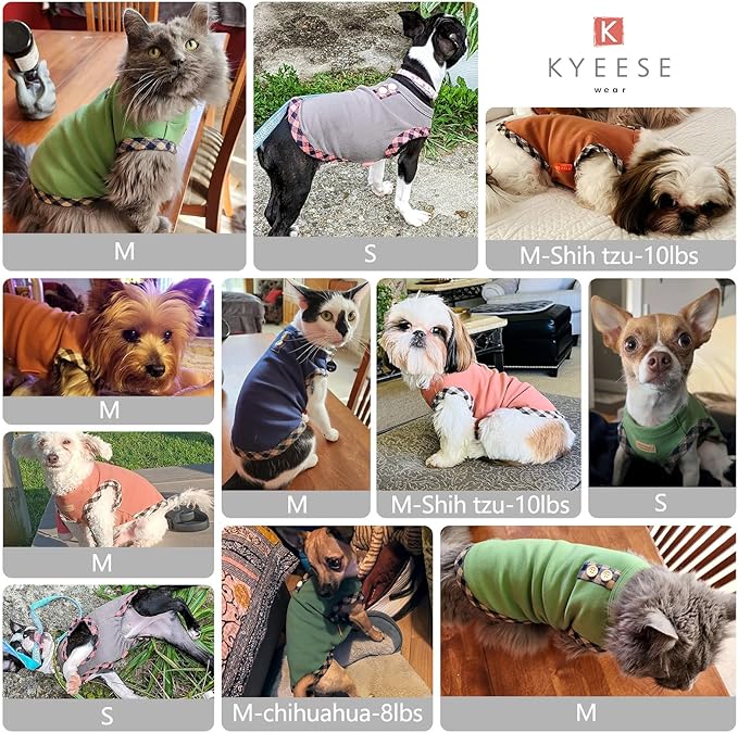 KYEESE Dog Shirt, Lightweight Velvet 2Pack, Soft Stretchy Fleece, Sleeveless, for Small Dogs, Medium, Grey+Pink