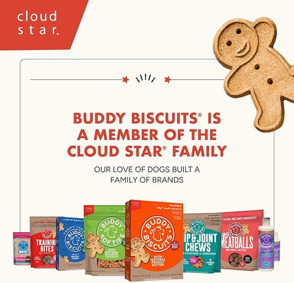 Buddy Biscuits 14 oz. Box of Grain-Free Crunchy Dog Treats Made with Natural Peanut Butter