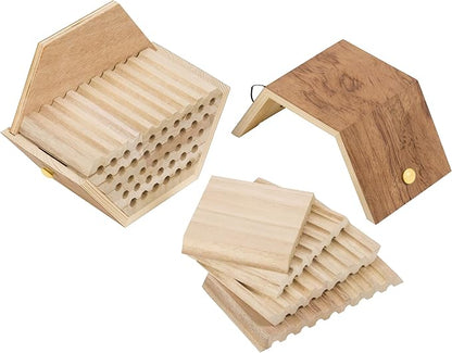 Toysmith Beetle & Bee Solitary Bee Habitat - DIY Kids Art Craft Outdoor Bee Kit, Educational Kit for Kids, No Hardware/No Glue Required, 13 Wooden Pieces, FSC Certified, Intended for Age 8+