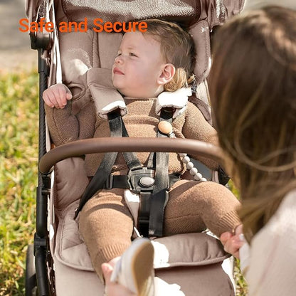 MAMAZING Ultra Air Lightweight Baby Travel Stroller with Carbon Fiber Frame, Compact & Airplane-Friendly, One-Handed Fold, 11.6 lbs, Perfect for Toddlers, Organizer & Cushion Included, Simply Taupe