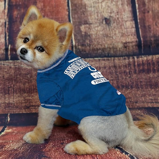 NFL Indianapolis Colts Dog T-Shirt for Pets, Size Large. Officially Licensed Pet Shirt with Team Logo, Soft Stretchable Comfort Fit Apparel for Dogs & Cats