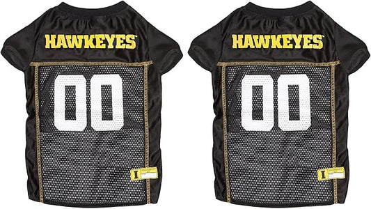 NCAA College University of Iowa Mesh Jersey for Dogs & Cats, Large. Licensed Big Dog Jersey with Your Favorite Football/Basketball College Team (Pack of 2)