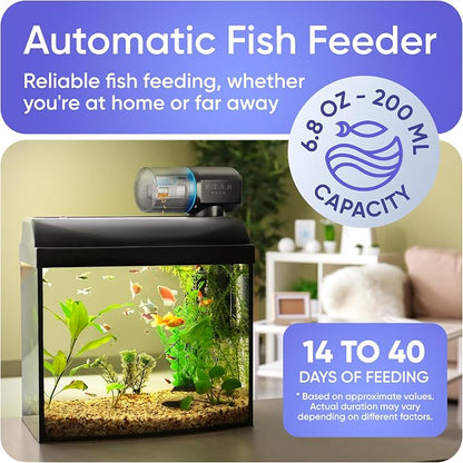Automatic Fish Feeder for Aquarium - New Generation 2026, Auto Food Dispenser with Timer for Small Tank, Big Aquariums & Pond, Model-ML