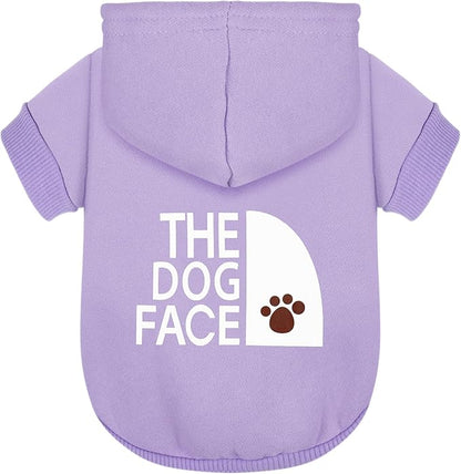 Paiaite Purple Chihuahua Dog Hoodie: Keep Your Pup Warm and Stylish with a 'The Dog Face' Printed Sweatshirt Pet Clothes, and Sweater Coat All in One Perfect for Winter and Cool Summer Nights! S