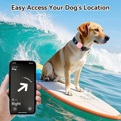 DDJ Waterproof Dog Collar Holder for Life360 Tile Mate Tracker, 2-Pack Durable Silicone Cover, Anti Lost for Life 360 Tile Tracker Case for Cat & Pet Collars, Easy Installation, Lightweight, Pink
