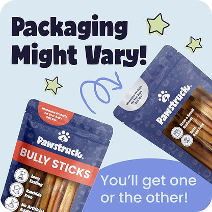 Pawstruck All-Natural 4" Bully Stick Rings for Dogs - Rawhide-Free, 100% Beef, Single Ingredient Dental Chew Bones - Fully Digestible, Low Odor - 3 Pack - Packaging May Vary