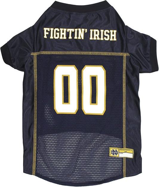 Pets First NCAA College Notre Dame Fighting Irish Mesh Jersey for Dogs & Cats, X-Large. Licensed Dog Jersey with Your Favorite Football/Basketball College Team
