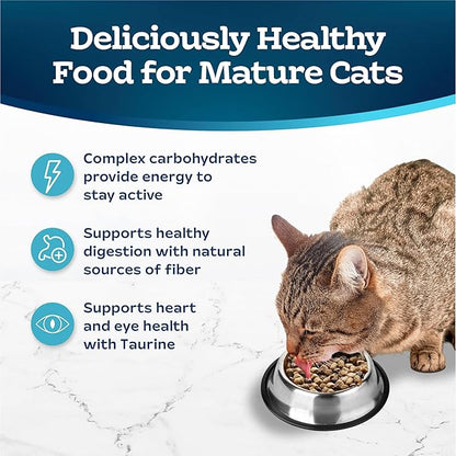 Blue Buffalo Tastefuls Adult 7+ Natural Dry Cat Food, Chicken & Brown Rice 10lb Bag