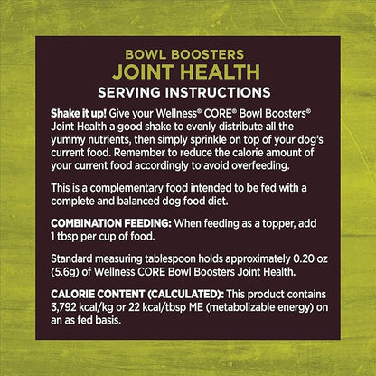 Wellness Bowl Boosters, Dog Food Topper for Small, Medium, & Large Breeds, Grain Free, Natural, Freeze Dried, Joint Health Chicken, 4 Ounce Bag (Pack of 2)