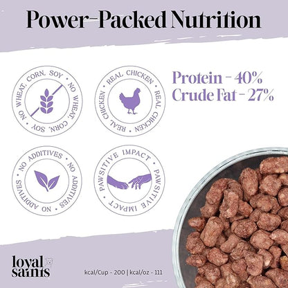Freeze Dried Raw Dog Food - Premium Chicken Flavor with High Protein & Grain Free Dog Food for Small or Large Breeds and Picky Eaters - Versatile as Meal Topper, Pet Snack & Treats, 5 Oz