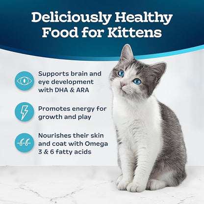 Blue Buffalo Tastefuls Kitten Food With DHA Dry Cat Food Made in the USA with Natural Ingredients, Chicken Recipe, 3-lb. Resealable Bag