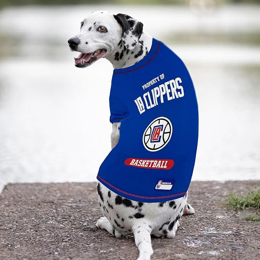 Pets First Cute Dog T-Shirt, Small -Dog & Cat Shirt with Basketbal Team Logo. A Comfortable & Fashionable Yet Durable Pet Outfit