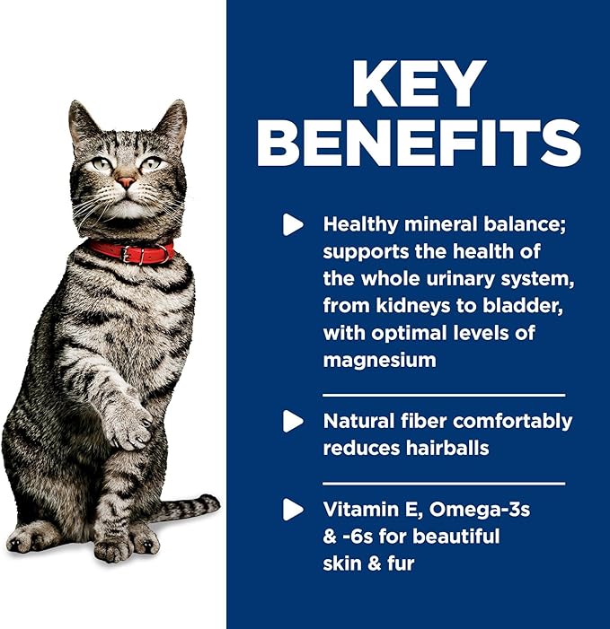 Hill's Science Diet Adult Urinary & Hairball Control Wet Cat Food, Chicken Minced, 5.5 oz. Cans, 24-Pack