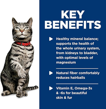 Hill's Science Diet Adult Urinary & Hairball Control Wet Cat Food, Chicken Minced, 2.9 oz. Cans, 12-Pack