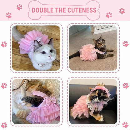 Dog Dresses, Fashion Pet Dog Clothes, Striped Mesh Puppy Dogs Princess Dresses (Pink/Blue/Denim(3pack), X-Small)