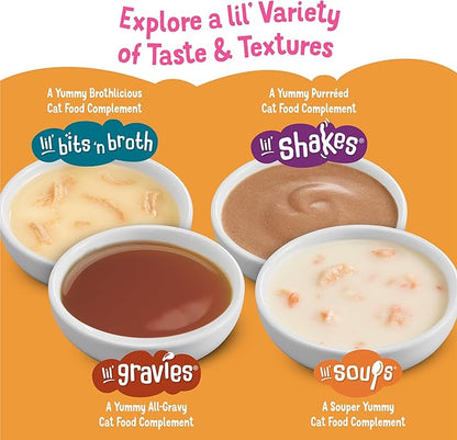 Purina Friskies Grain Free Lickable Cat Food Toppers Lil’ Soups With Sockeye Salmon in Chicken Broth - (Pack of 8) 1.2 oz. Cups