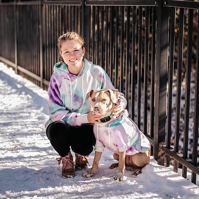 Spark Paws Human Hoodie - Premium Quality, Buttery Soft, Superior Comfort and Fit, Calming Fleece Interior, Suitable for All Styles – 90s Retro Sky Dye - 2XL