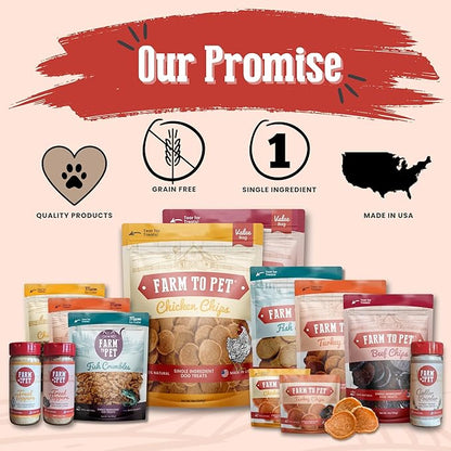 Farm To Pet - Cat Treat Crumbles - 3 oz Single Ingredient Turkey Cat Treats or Snacks - Healthy for Indoor Cats and Kitten- Essential Products (Mix with Wet or Dry Food)