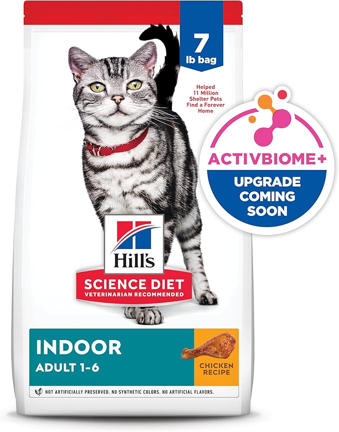 Hill's Science Diet Adult 1-6 Indoor Dry Cat Food, Chicken, 7 lb. Bag