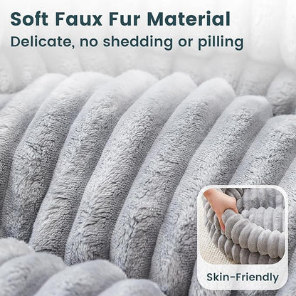 Small Dog Beds, Machine Washable Donut Large Cat Beds for Indoor Cats, Fluffy Round Pet Bed with Anti-Slip Bottom for Puppy and Kitten, Gray, 28"x28"x5"