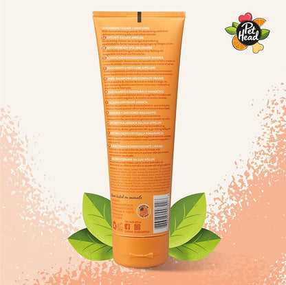 Pet Head Ditch The Dirt Dog Conditioner | Orange Scent | Deodorizing Conditioner for Smelly Dogs | Deep Cleans and Removes Odors | Vegan | Gentle Formula for Puppies | Made in USA | 8.4 fl. oz.