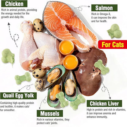 Freeze Dried Cat Treats All Natural Healthy Chicken Chewy Cats Snacks for All Breed