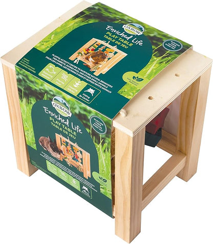 Oxbow Enriched Life Play Table, Rabbit Toys, Guinea Pig Toys, Enrichment for Bunny, Guinea Pig, Hamster, Rabbit, Chinchilla, Rat, Chinchilla Cage Accessories, Small Pet Accessories for Cage