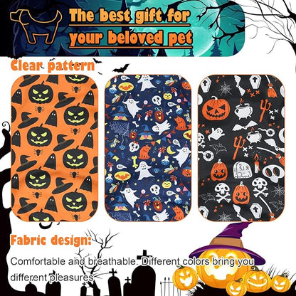 6 Pack Halloween Dog Clothes for Small Dogs, Soft and Breathable Puppy Kitten Dog Shirts for Pet Cats, Dogs' T-Shirts Apparel Sleeveless Vests for Yorkies (Happy Halloween, Medium)