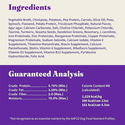 Halo Holistic Vegan Wet Dog Food, Plant-Based Recipe, Canned Dog Food, Complete Digestive Health, Adult Dogs, 13 Oz Can (Pack of 12)