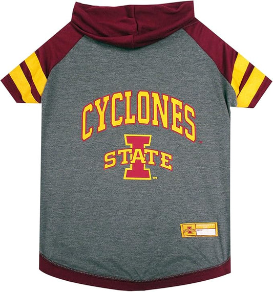 Pets First NCAA Iowa State Cyclones Hoodie for Dogs & Cats, Medium. | Collegiate Licensed Dog Hoody Tee Shirt | Sports Hoody T-Shirt for Pets | College Sporty Dog Hoodie Shirt