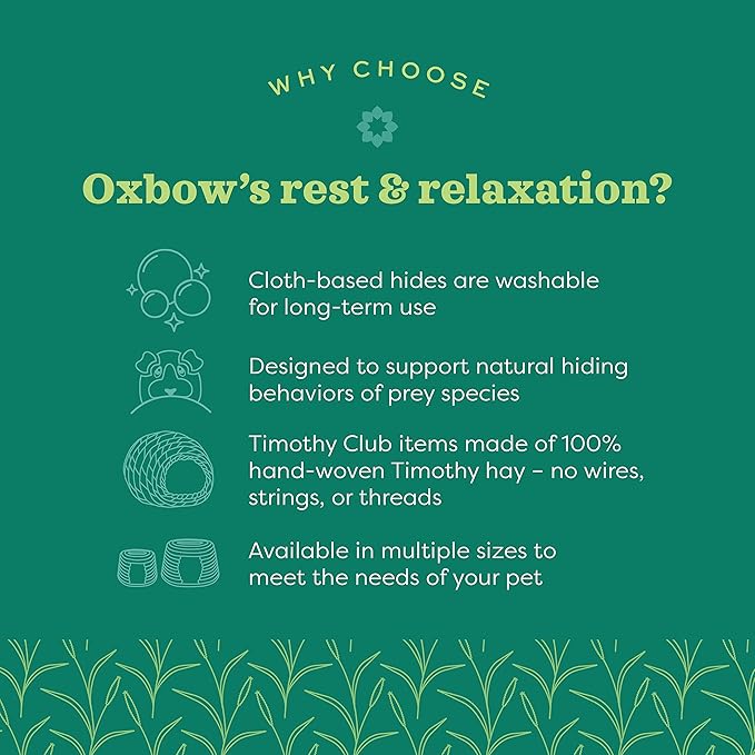 Oxbow Enriched Life Cozy Cave, Large, Guinea Pig Hideout, Bunny Hideaway, Rabbit Bed, Polar Fleece Small Animal Hideout for Guinea Pig Cage, Bunny Enrichment, Rat & Chinchilla Habitat Accessory