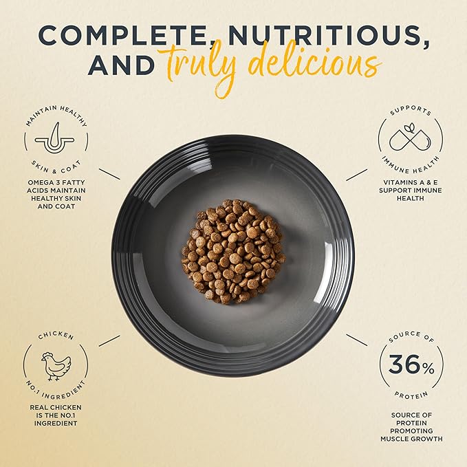 Reveal Natural Adult Dry Cat Food, High Protein, Grain Free with Added Vitamins & Minerals, Complete & Balanced Nutrition for Cats, Chicken Recipe (7 Pound Bag)