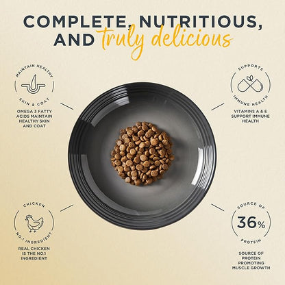 Reveal Natural Adult Dry Cat Food, High Protein, Grain Free with Added Vitamins & Minerals, Complete & Balanced Nutrition for Cats, Chicken Recipe (7 Pound Bag)