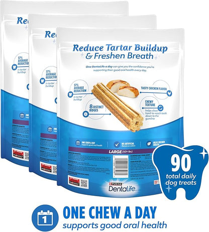 Purina DentaLife Daily Oral Care Dental Chews for Large Dogs - 90 ct.