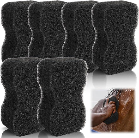 Cididu 6 Pack Horse Groomer Sponge, Durable Horse Bath Sponge Block for Cleaning and Massage, Reusable Brush Scrubber for Body Hair, Horses Grooming Tool Supplies for Large Dog and Cat, Easy to Grasp